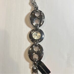 Emporio Armani Polished Silver Link Watch